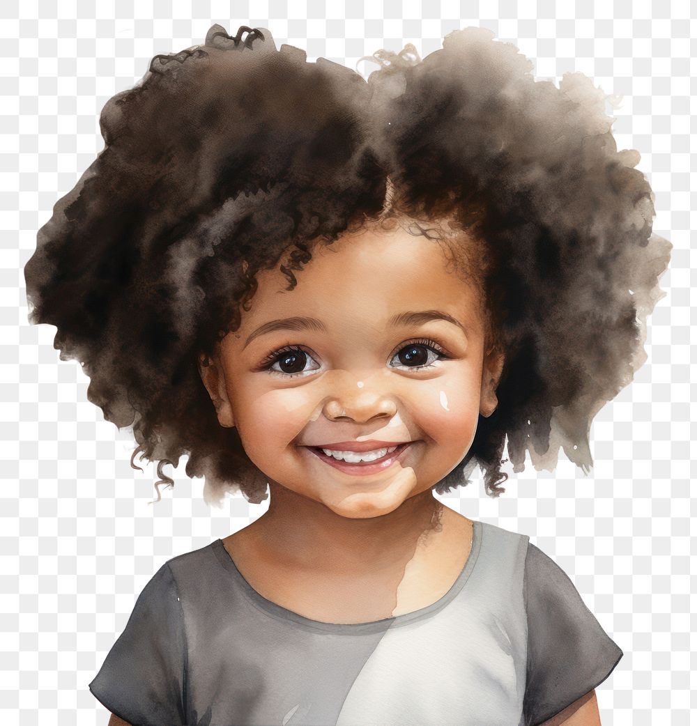 PNG Portrait child smile happy. AI generated Image by rawpixel.