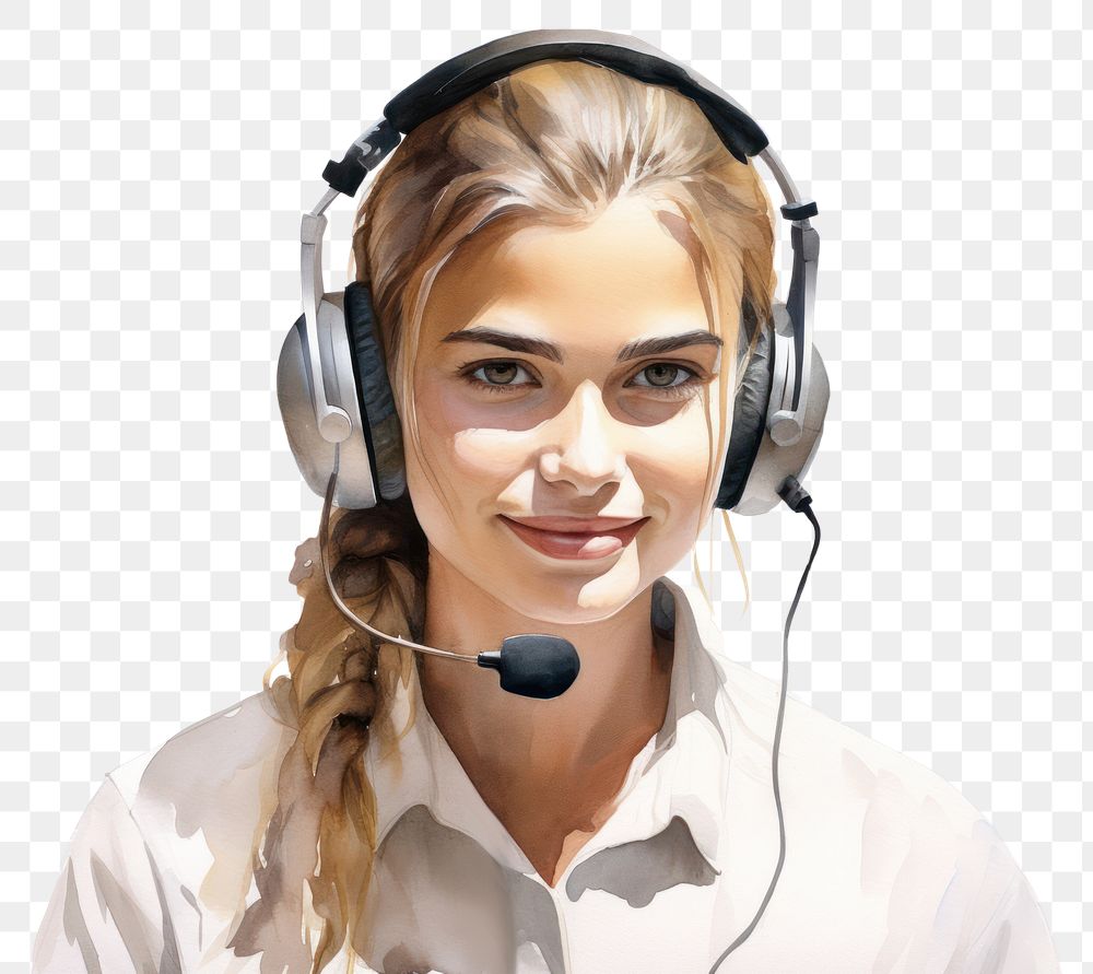 PNG Headset headphones portrait adult. AI generated Image by rawpixel.