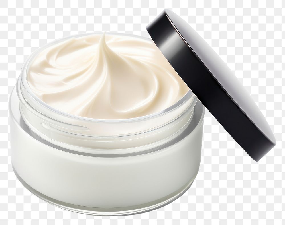 PNG Cream cosmetics container dessert. AI generated Image by rawpixel.