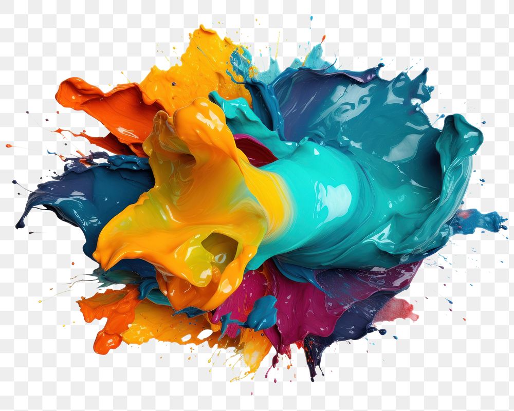 PNG Color splash art creativity splattered. AI generated Image by rawpixel.