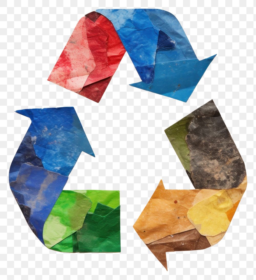 PNG Recycle symbol paper art. AI generated Image by rawpixel.