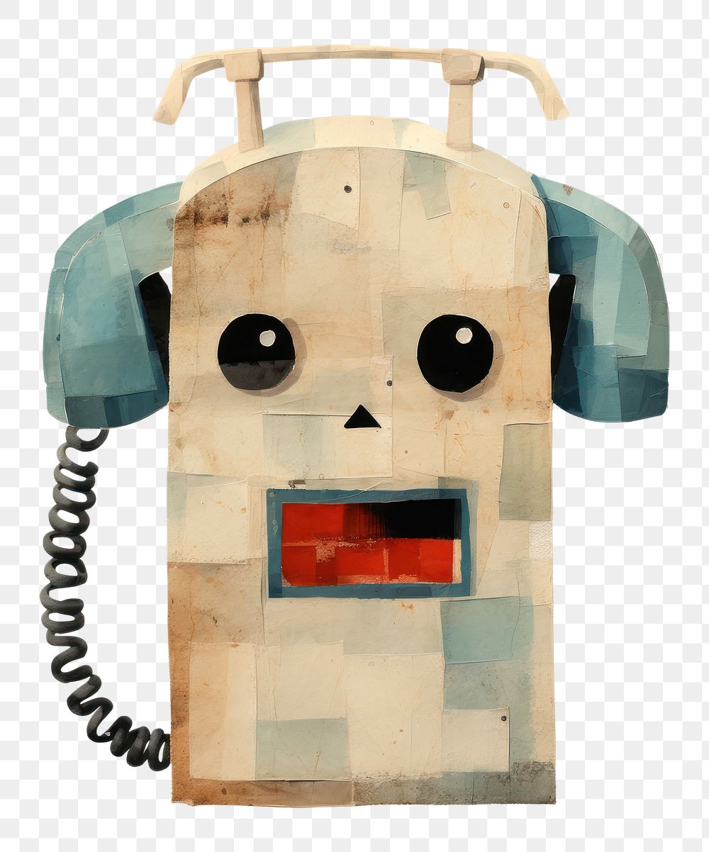 PNG Telephone anthropomorphic electronics technology. AI generated Image by rawpixel.