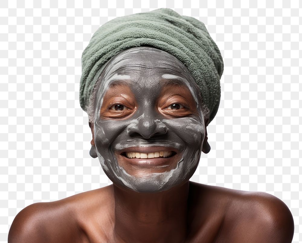PNG Face spa portrait adult black. AI generated Image by rawpixel.