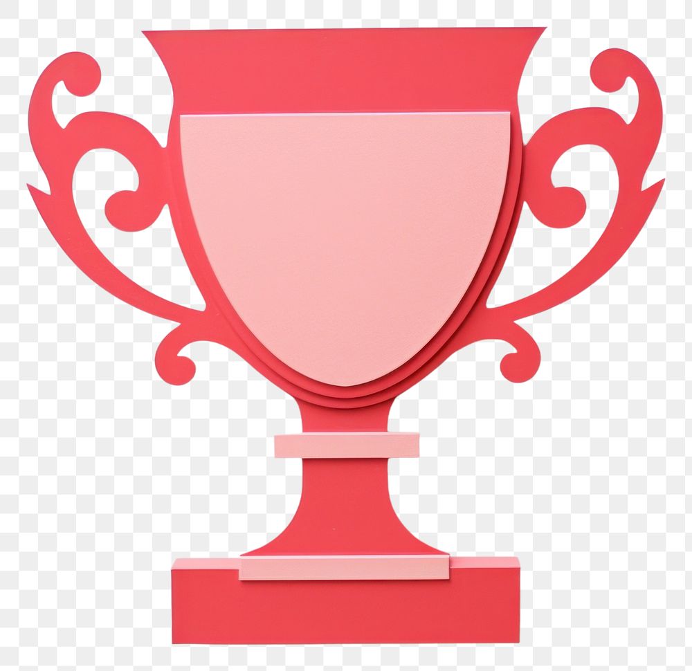 PNG Pink paper craft trophy