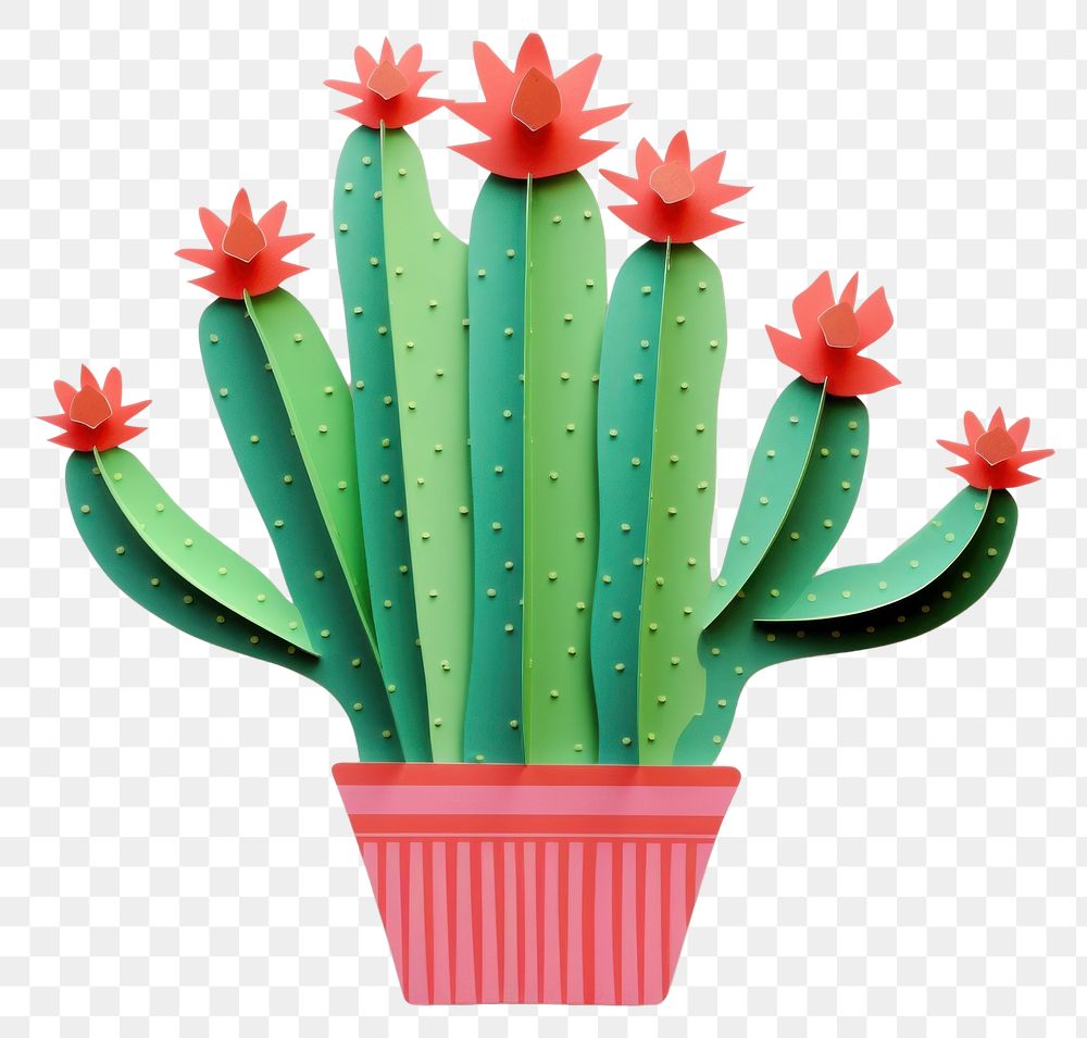 PNG Cactus potted plant craft representation creativity. AI generated Image by rawpixel.