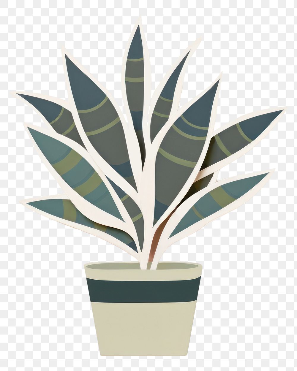 PNG Potted snakeplant leaf white background creativity. AI generated Image by rawpixel.