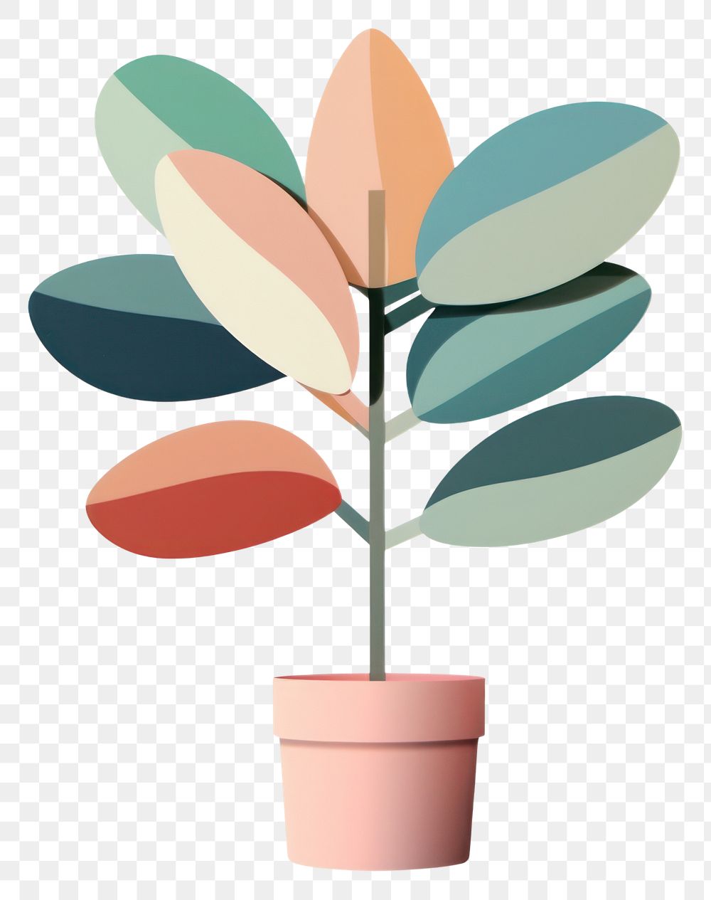PNG Plant leaf white background potted plant. AI generated Image by rawpixel.