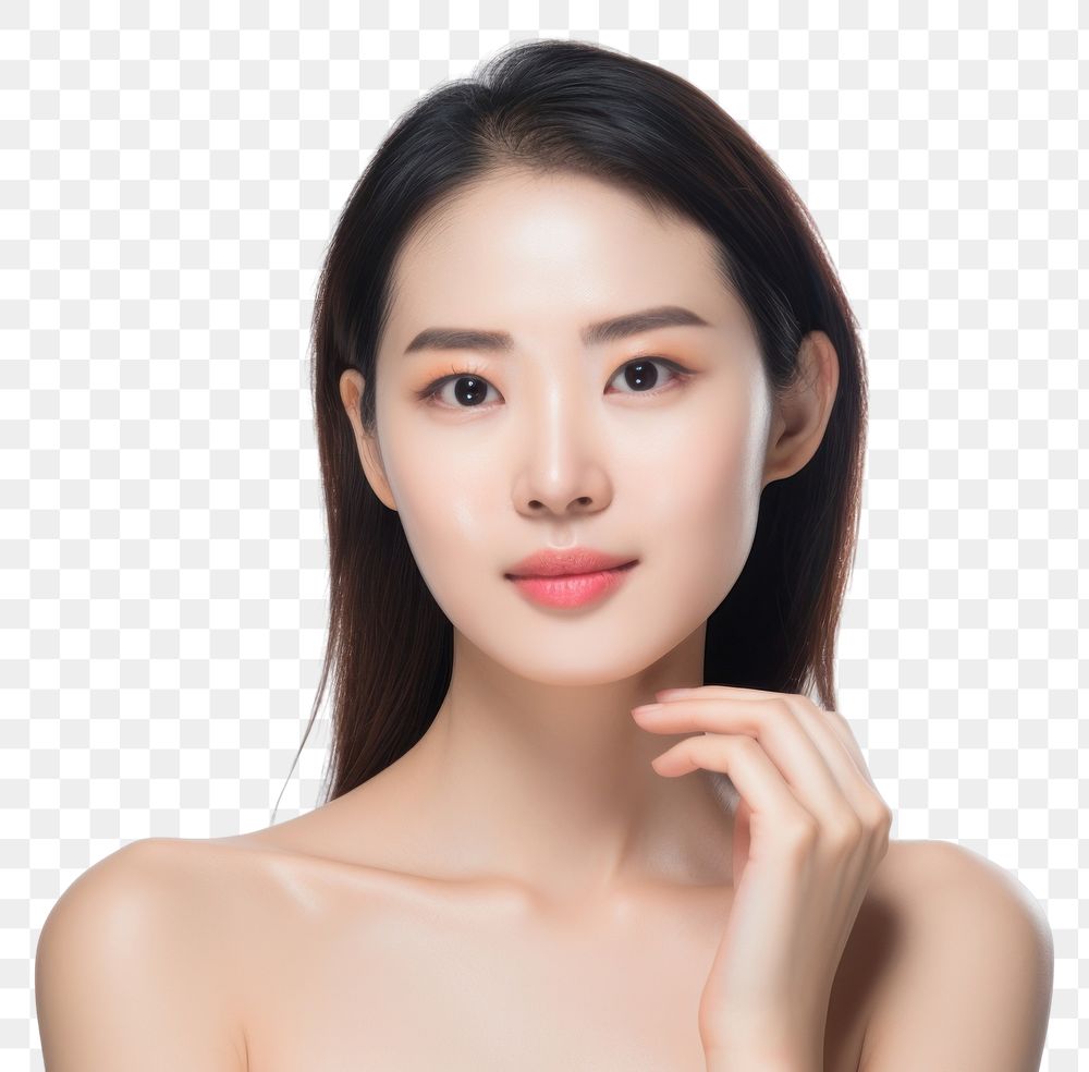 PNG Woman Clean Skin portrait skin adult. AI generated Image by rawpixel.