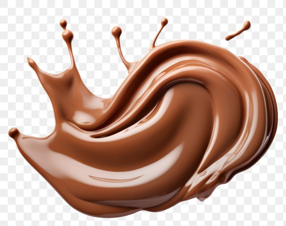 PNG Melted chocolate dessert food white background. AI generated Image by rawpixel.