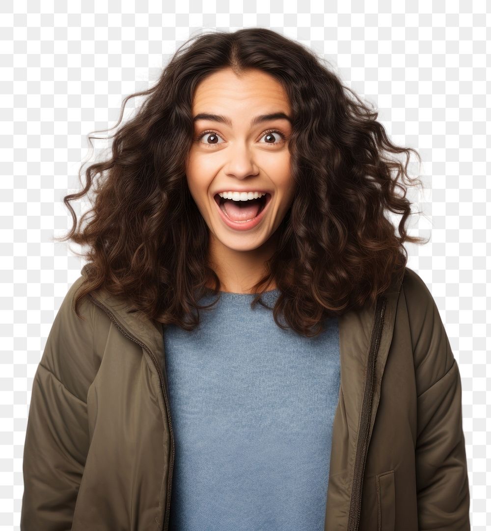 PNG Woman cheerful adult face. AI generated Image by rawpixel.