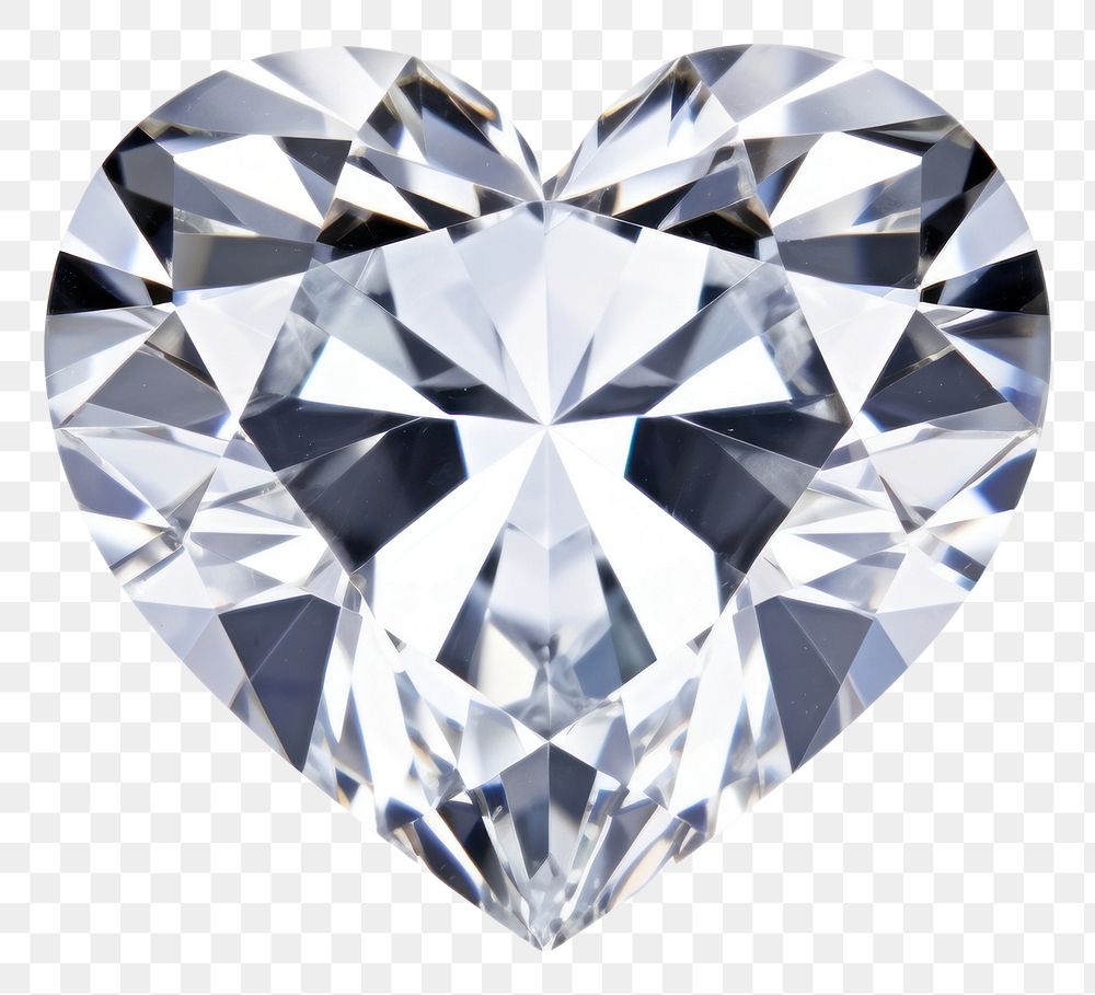PNG HEART DIAMOND diamond gemstone jewelry. AI generated Image by rawpixel.