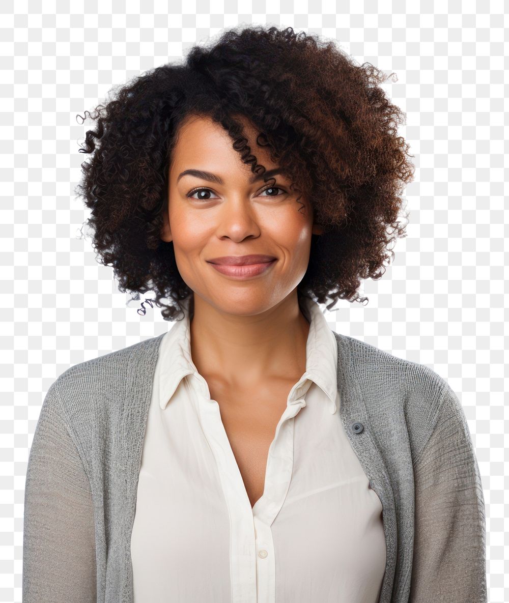 PNG Woman portrait adult smile. AI generated Image by rawpixel.