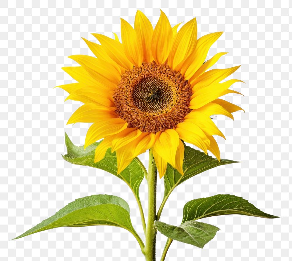 PNG Sunflower realistie nature plant inflorescence asterales. AI generated Image by rawpixel.