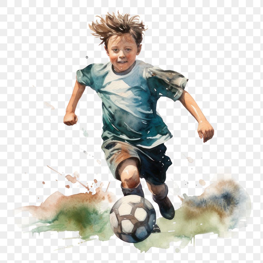 PNG Football sports soccer child. AI generated Image by rawpixel.