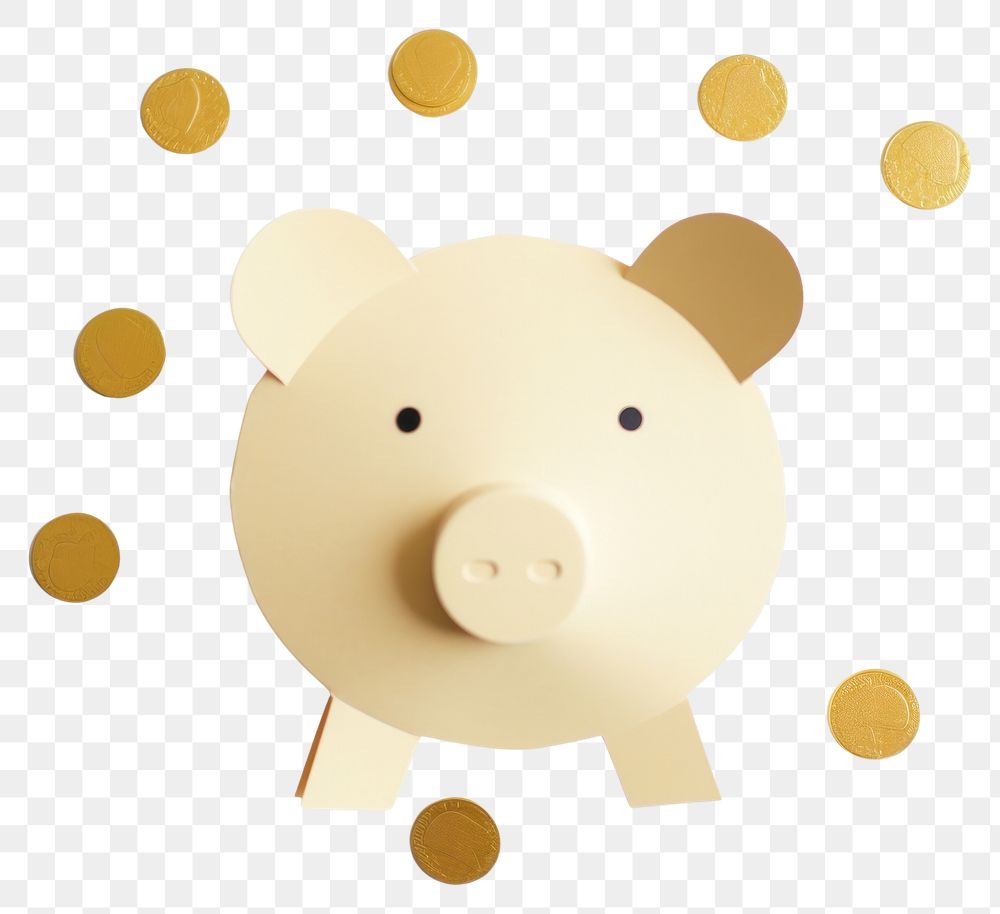 PNG Piggy bank gold coin pig. AI generated Image by rawpixel.