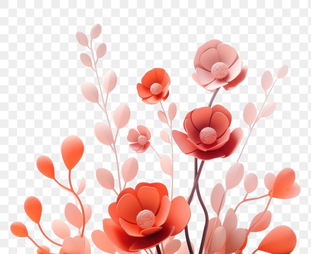 PNG Flower brunch plant creativity fragility. AI generated Image by rawpixel.