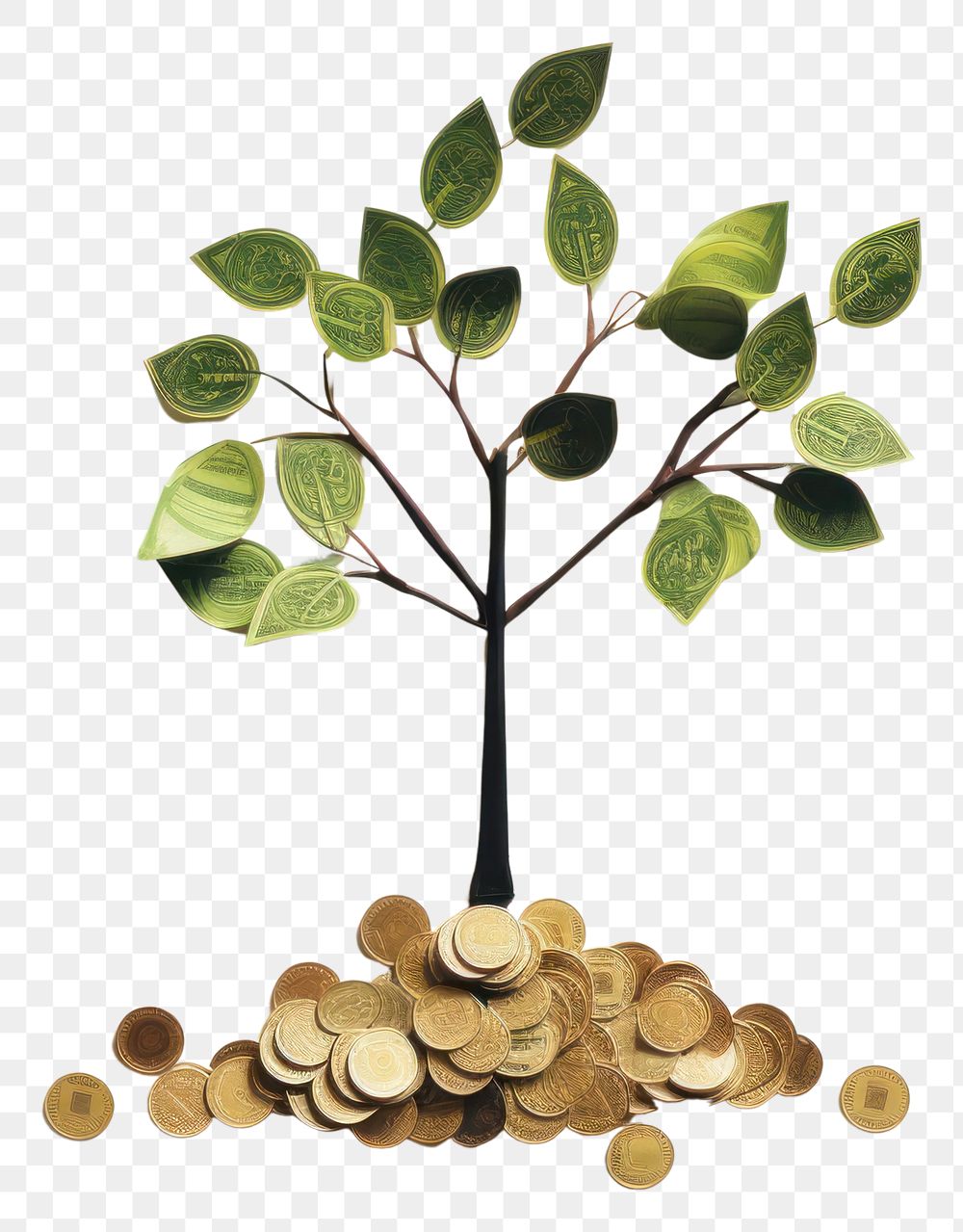 PNG Money growth plant leaf investment. AI generated Image by rawpixel.