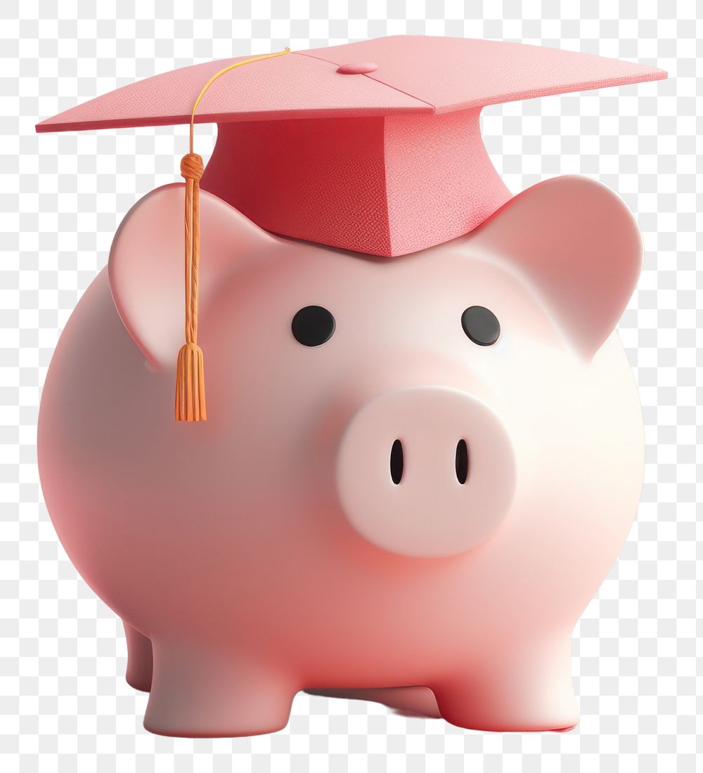 PNG Graduation pig representation intelligence. AI generated Image by rawpixel.
