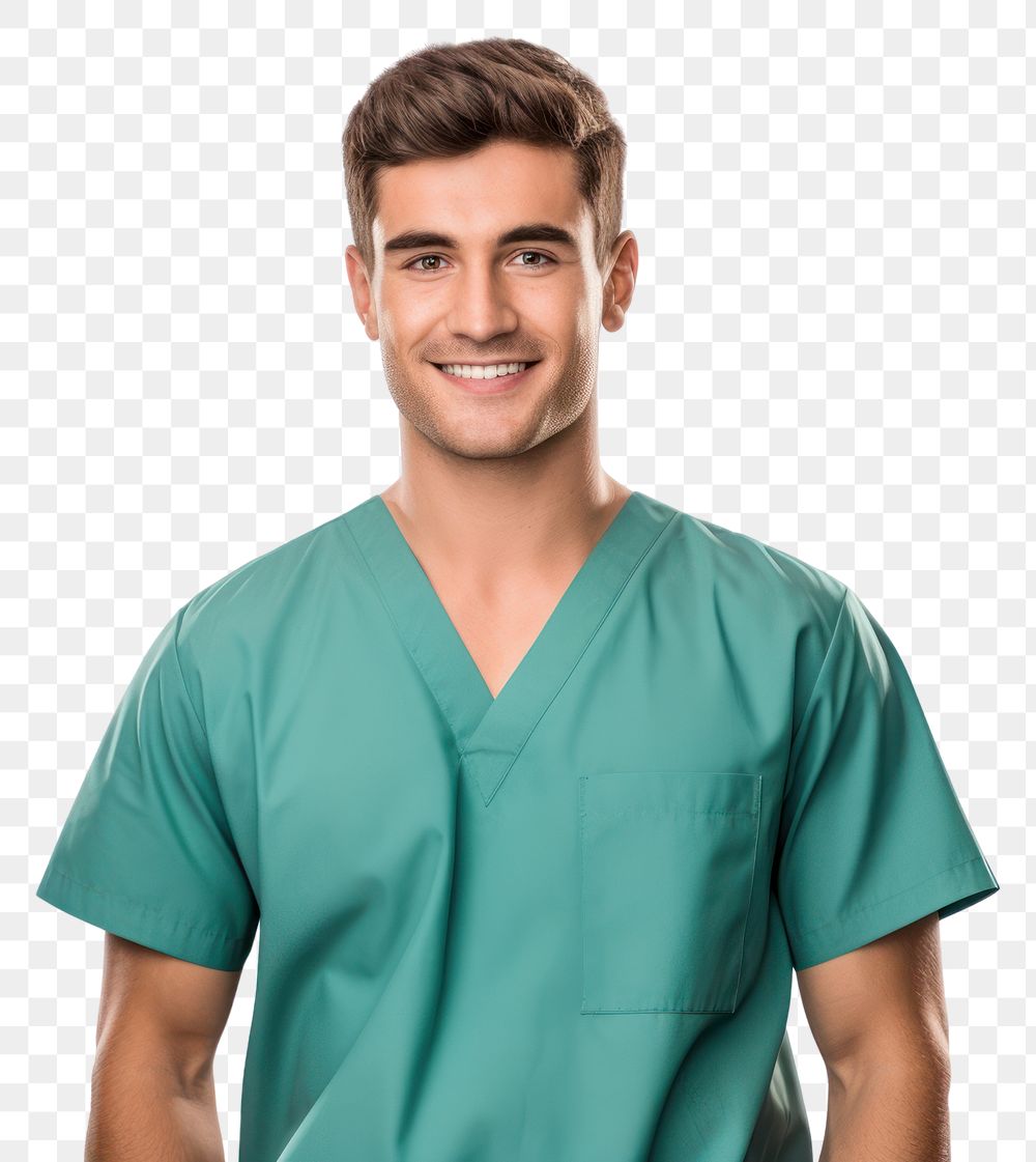 PNG Young male doctor scrubs adult nurse. AI generated Image by rawpixel.