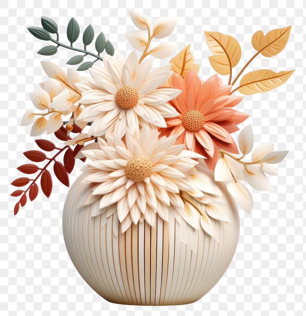 PNG Flower vase plant art  