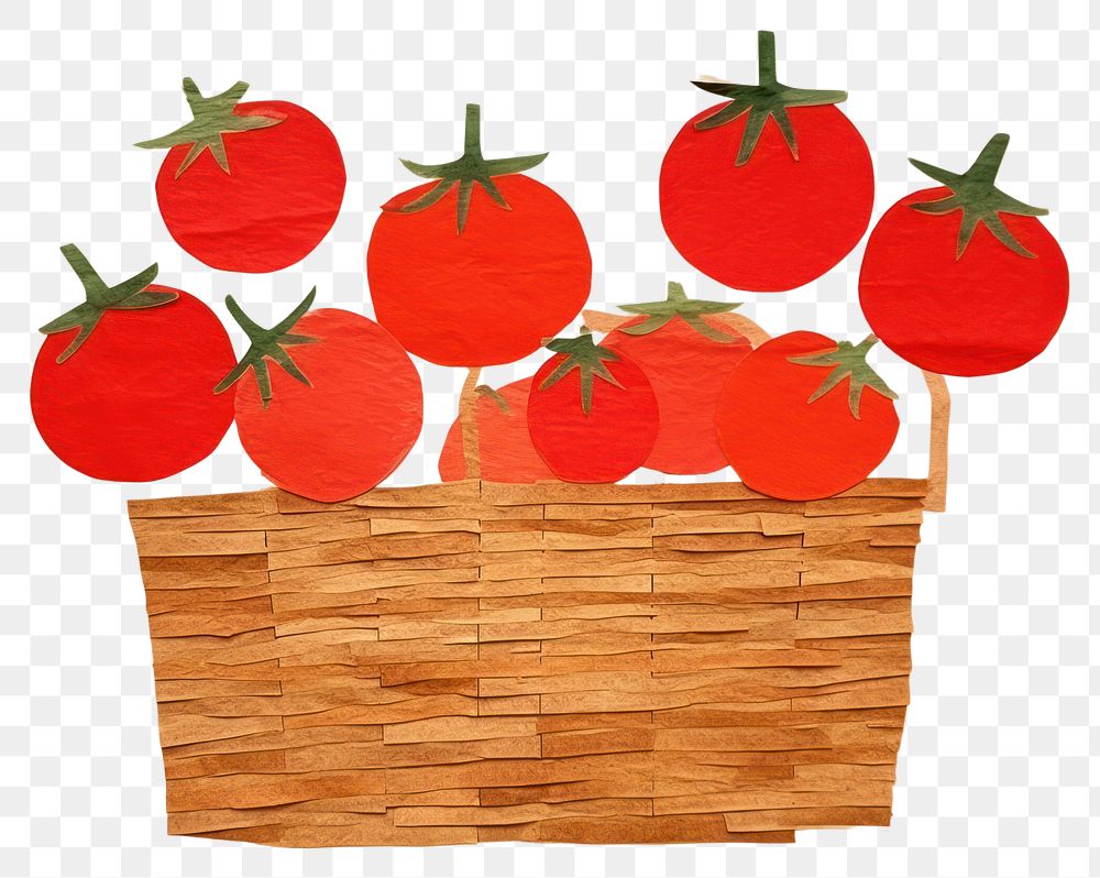 PNG Tomato basket fruit plant. AI generated Image by rawpixel.