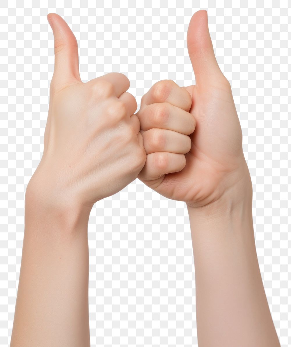 PNG Hands finger white background gesturing. 