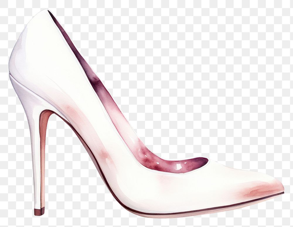 PNG High heels footwear fashion white. 