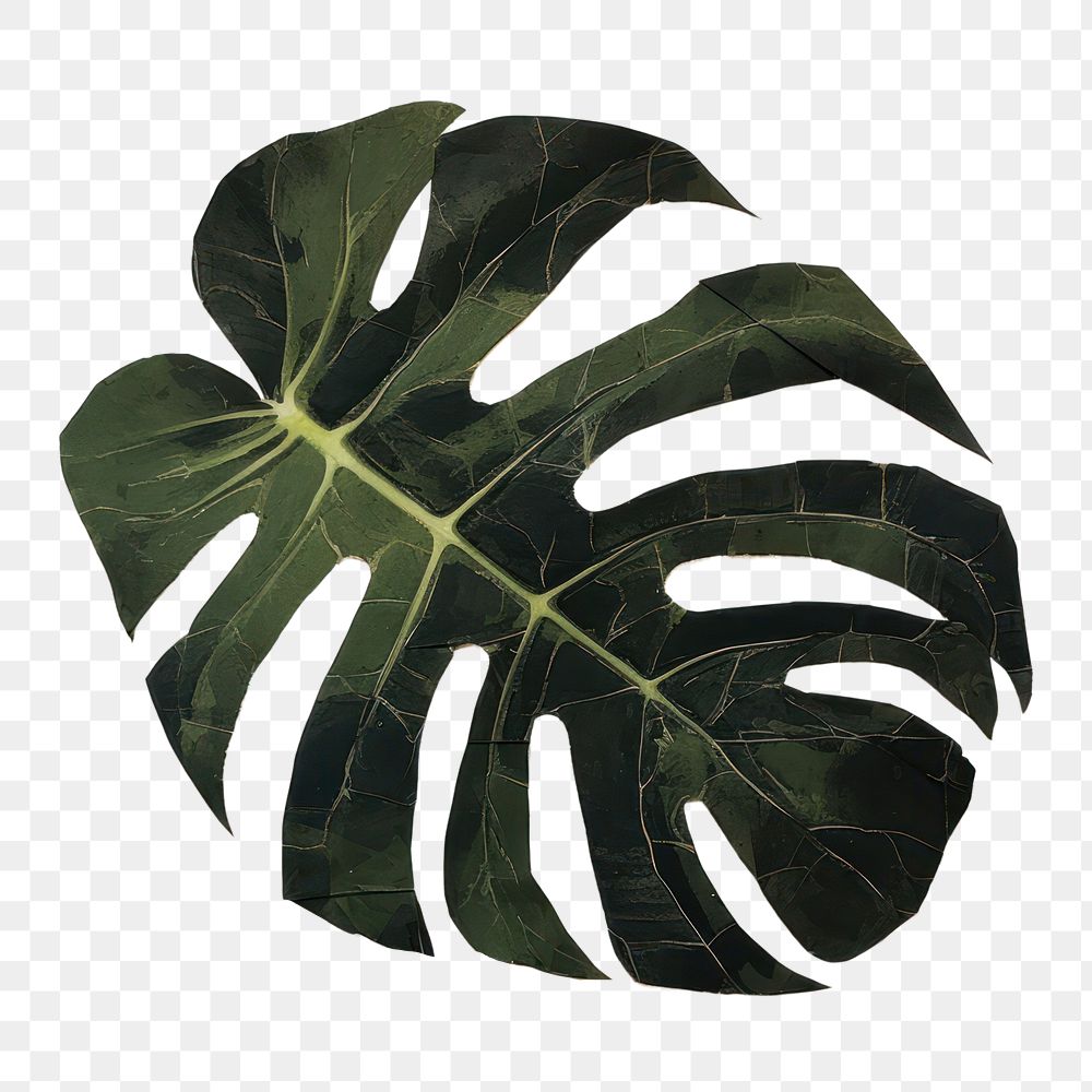 PNG Monstera leaf plant creativity pattern. AI generated Image by rawpixel.