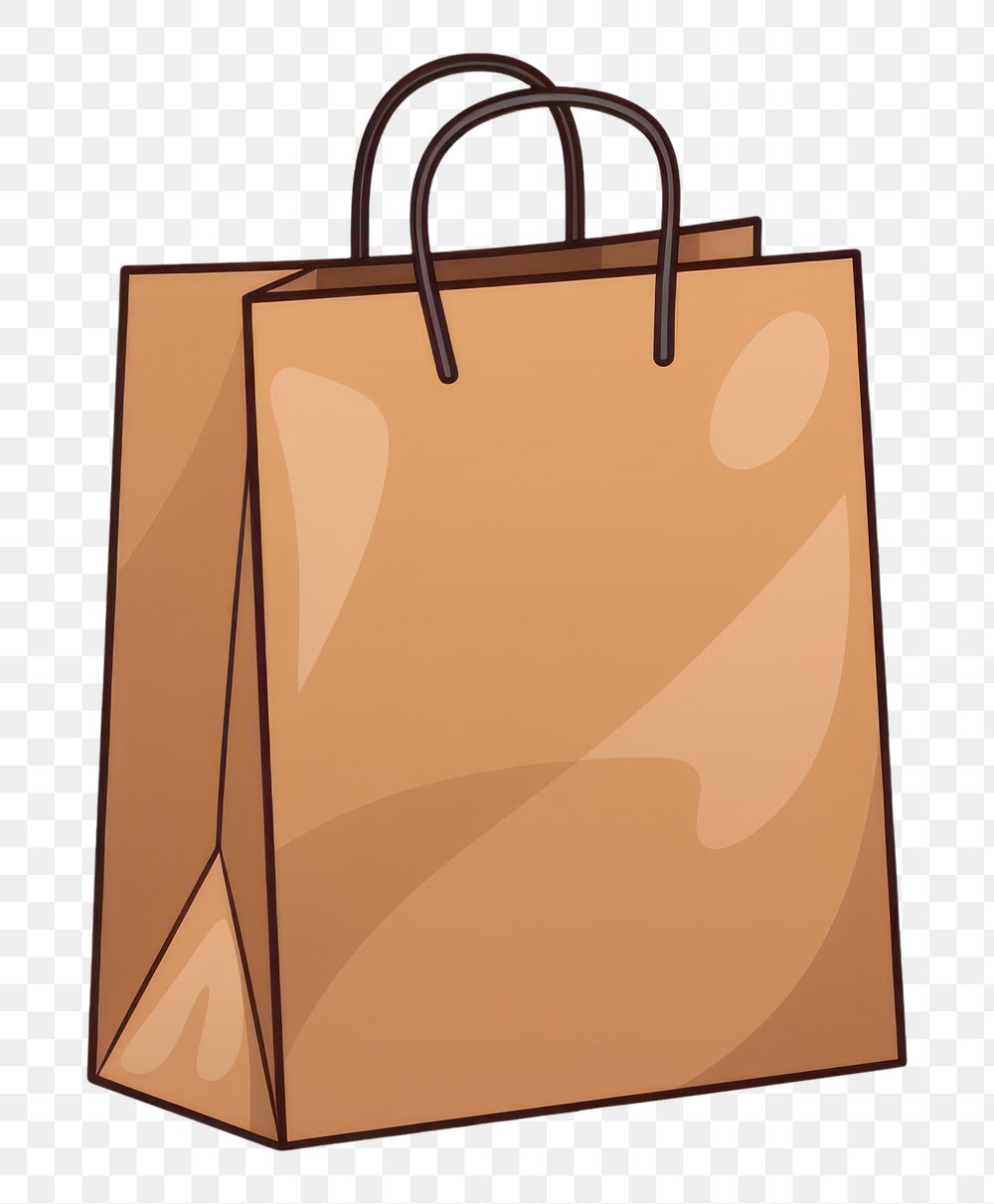 PNG Paper bag handbag white background consumerism. AI generated Image by rawpixel.
