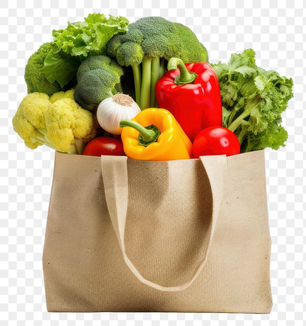 PNG Vegetable bag plant food. AI generated Image by rawpixel.