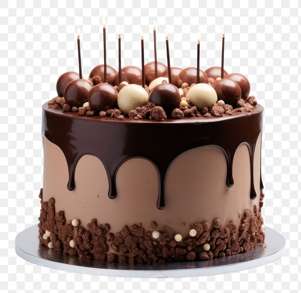 PNG Birthday cake chocolate birthday dessert. AI generated Image by rawpixel.