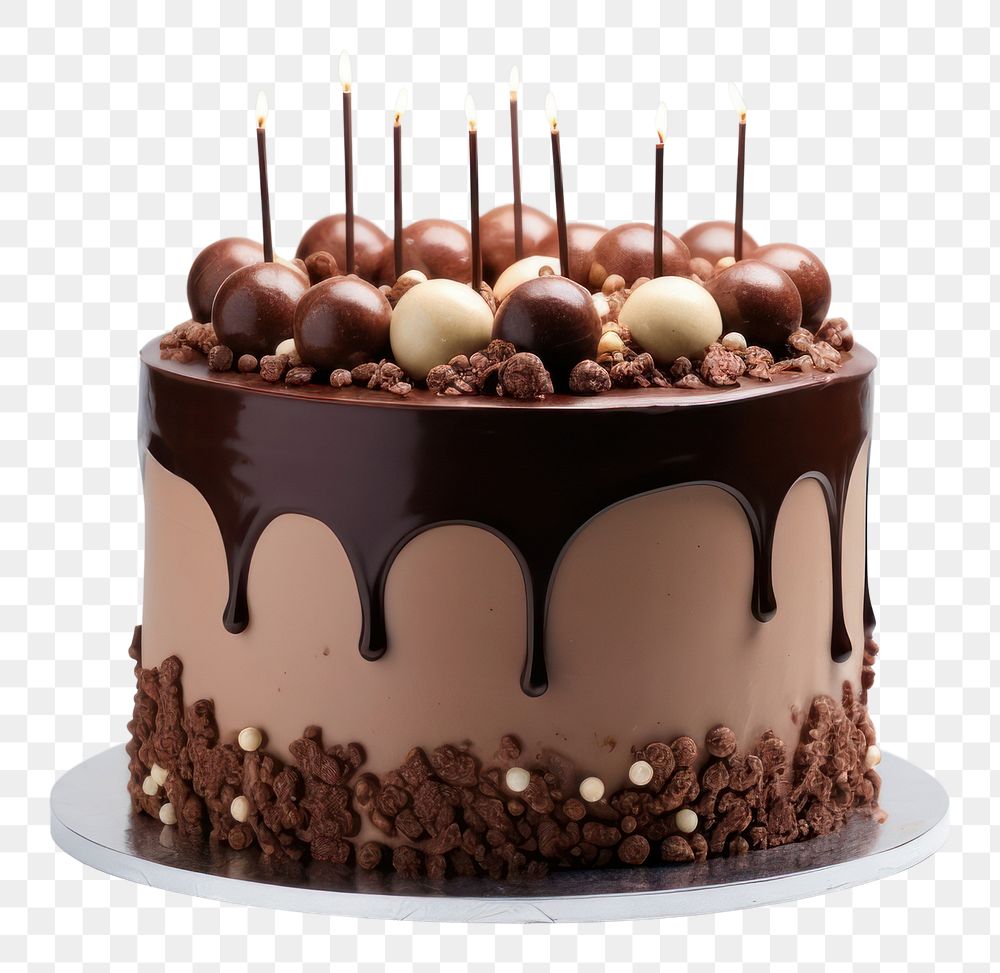 PNG Birthday cake chocolate birthday dessert. 