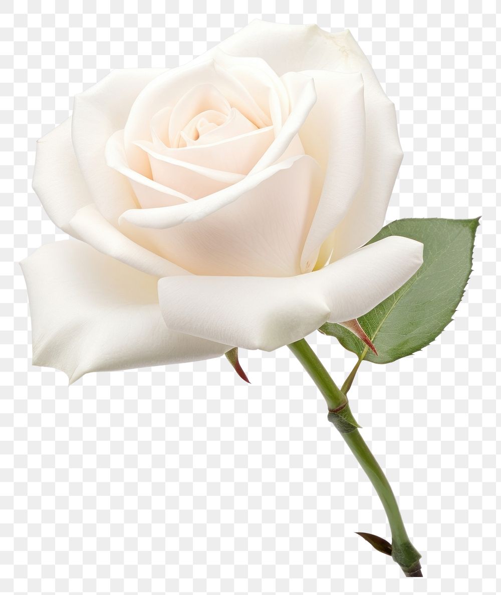 PNG White rose flower petal plant. AI generated Image by rawpixel.
