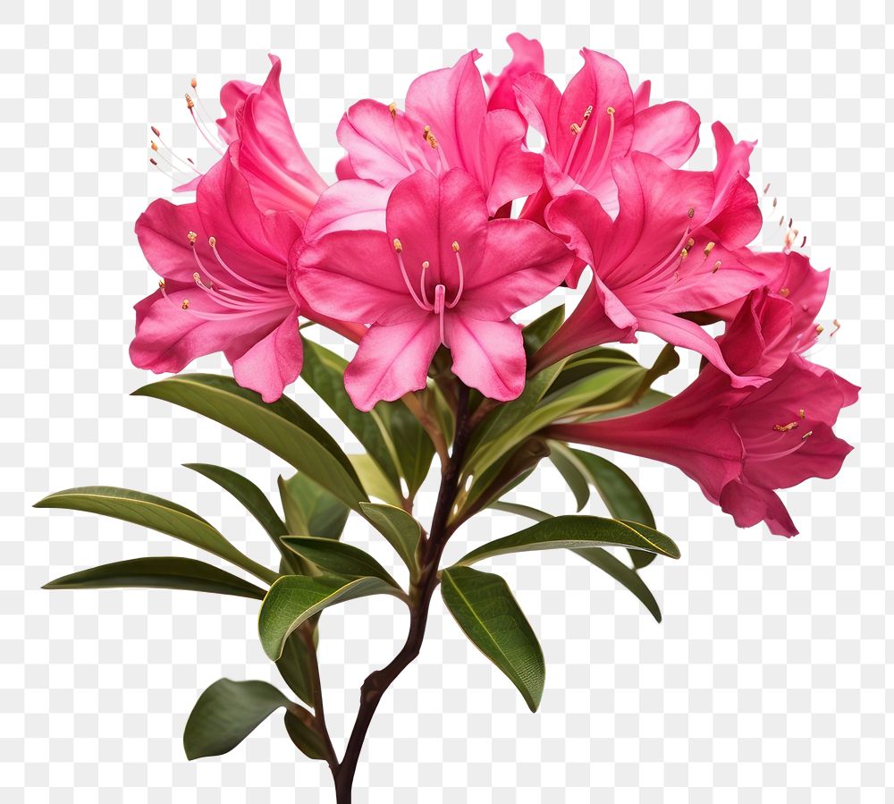 PNG  Rhododendron ferrugineum rhododendron blossom flower. AI generated Image by rawpixel.