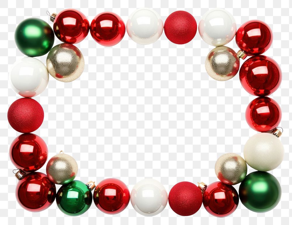 PNG Christmas baubles jewelry bead red. AI generated Image by rawpixel.