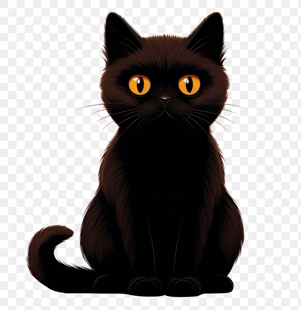 PNG Black cat animal mammal pet