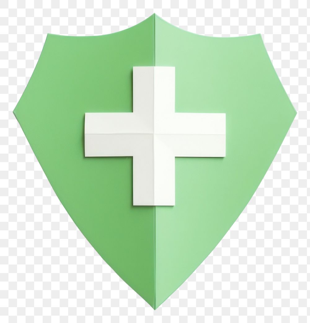 PNG Healthcare icon symbol shield green. AI generated Image by rawpixel.