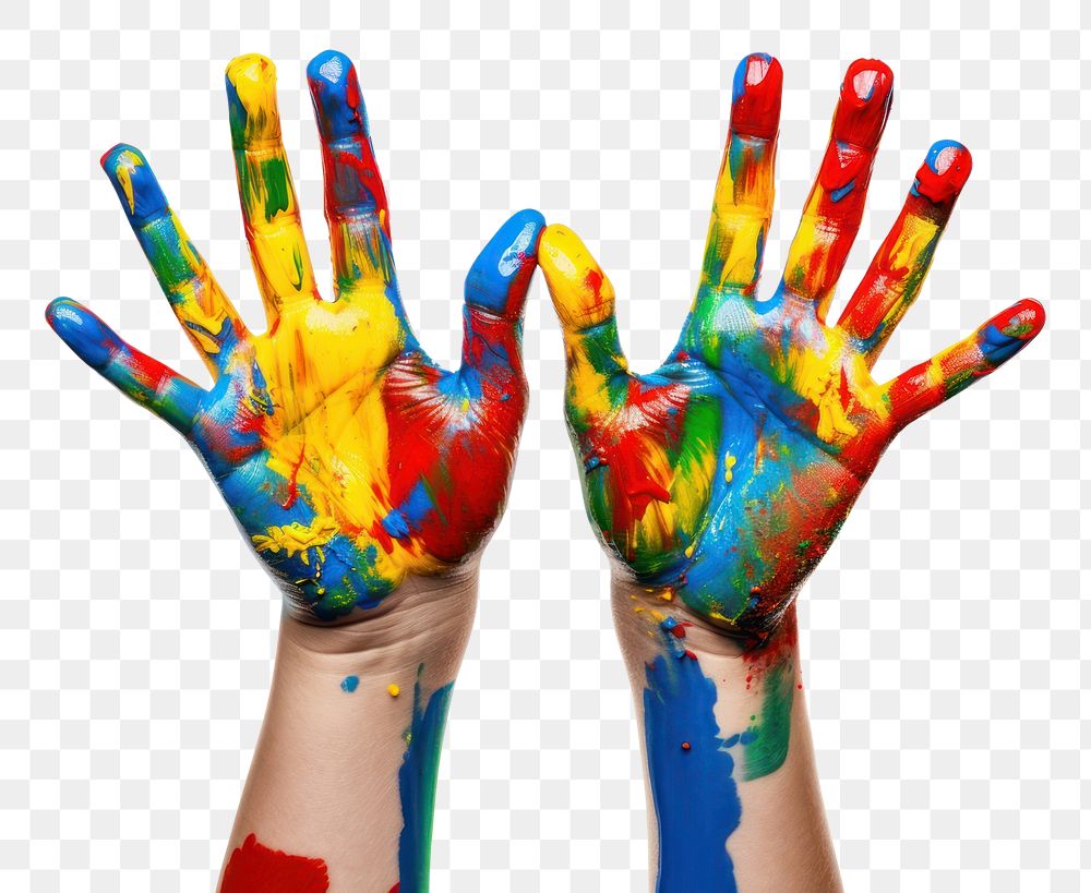 PNG Hand finger paint  