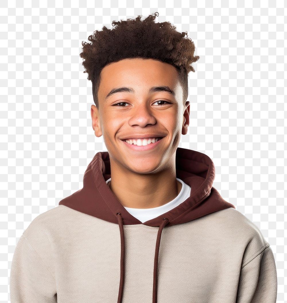 PNG Teenage boy smiling portrait smile photo. AI generated Image by rawpixel.