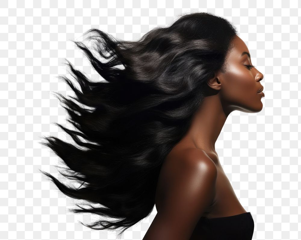 PNG Black woman hair portrait adult photo. AI generated Image by rawpixel.