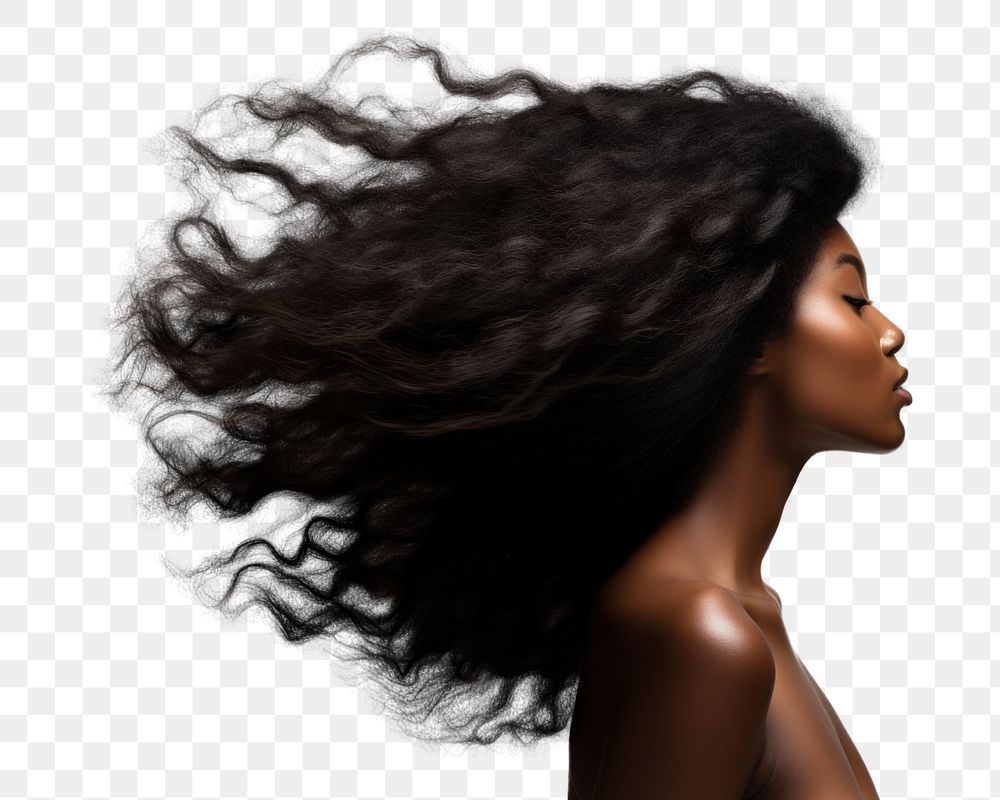 PNG Black woman hair portrait adult photo. AI generated Image by rawpixel.