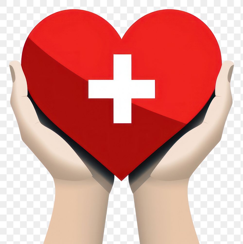 PNG Healthcare icon heart symbol hand. AI generated Image by rawpixel.