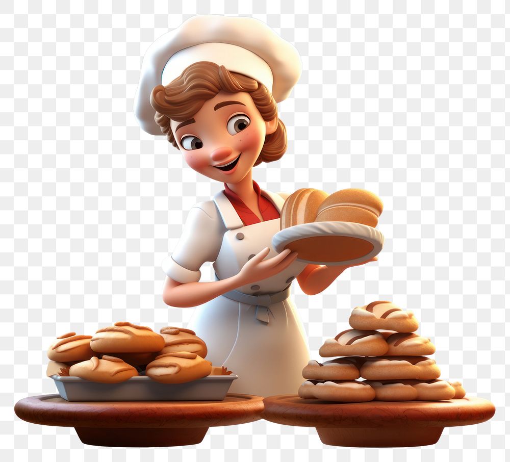 PNG Baking woman food confectionery gingerbread. AI generated Image by rawpixel.
