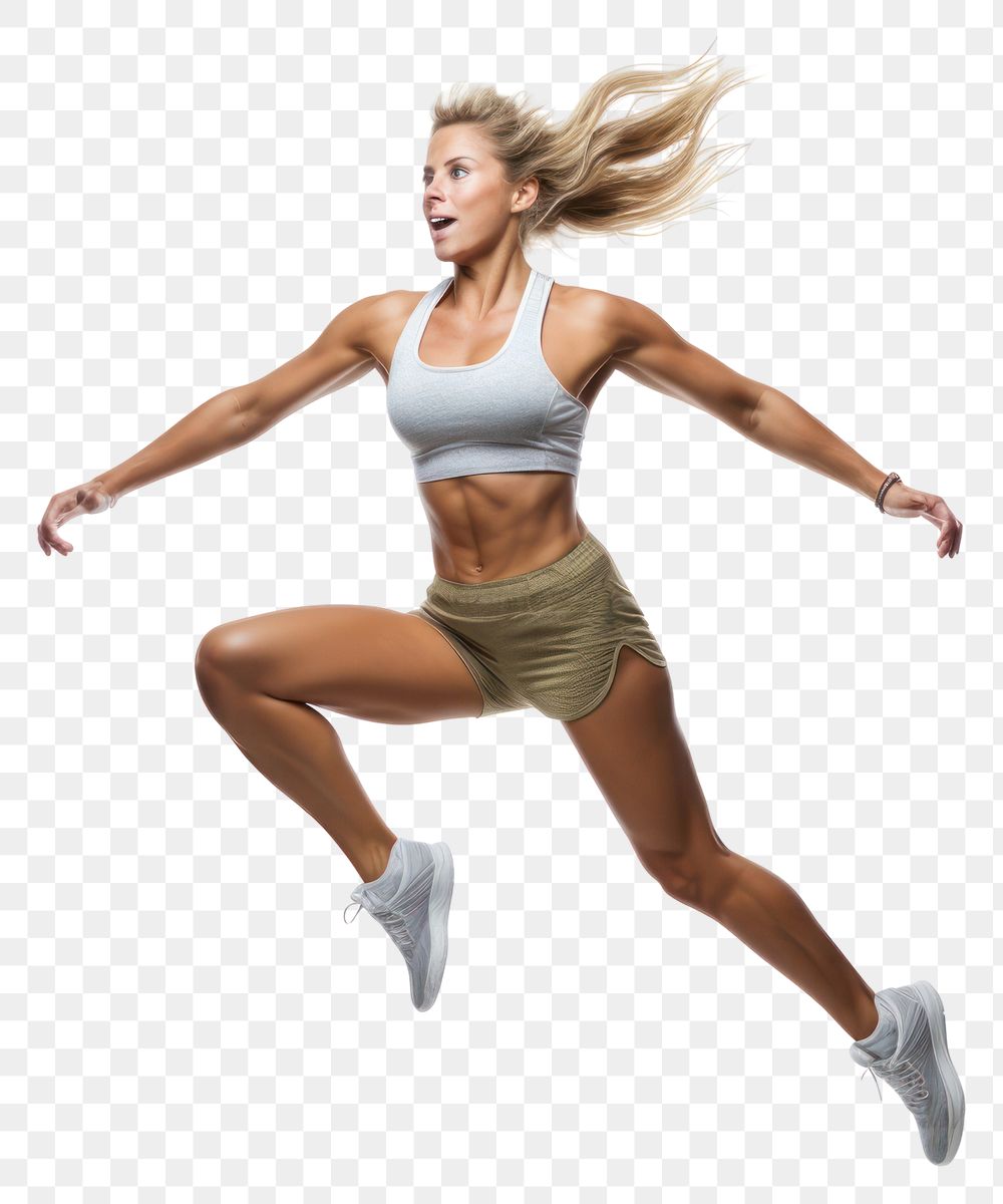 PNG Jumping dancing adult woman. AI generated Image by rawpixel.