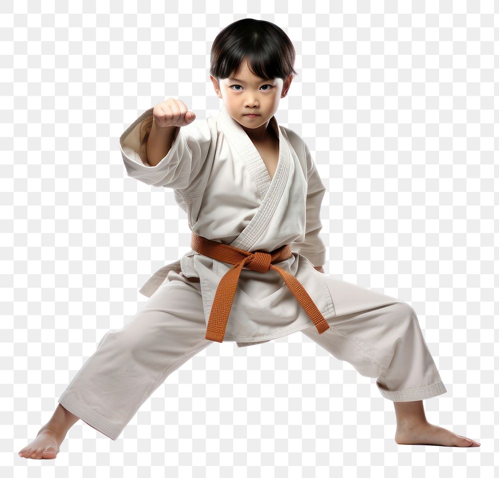 PNG Asian kid karate sports adult. 