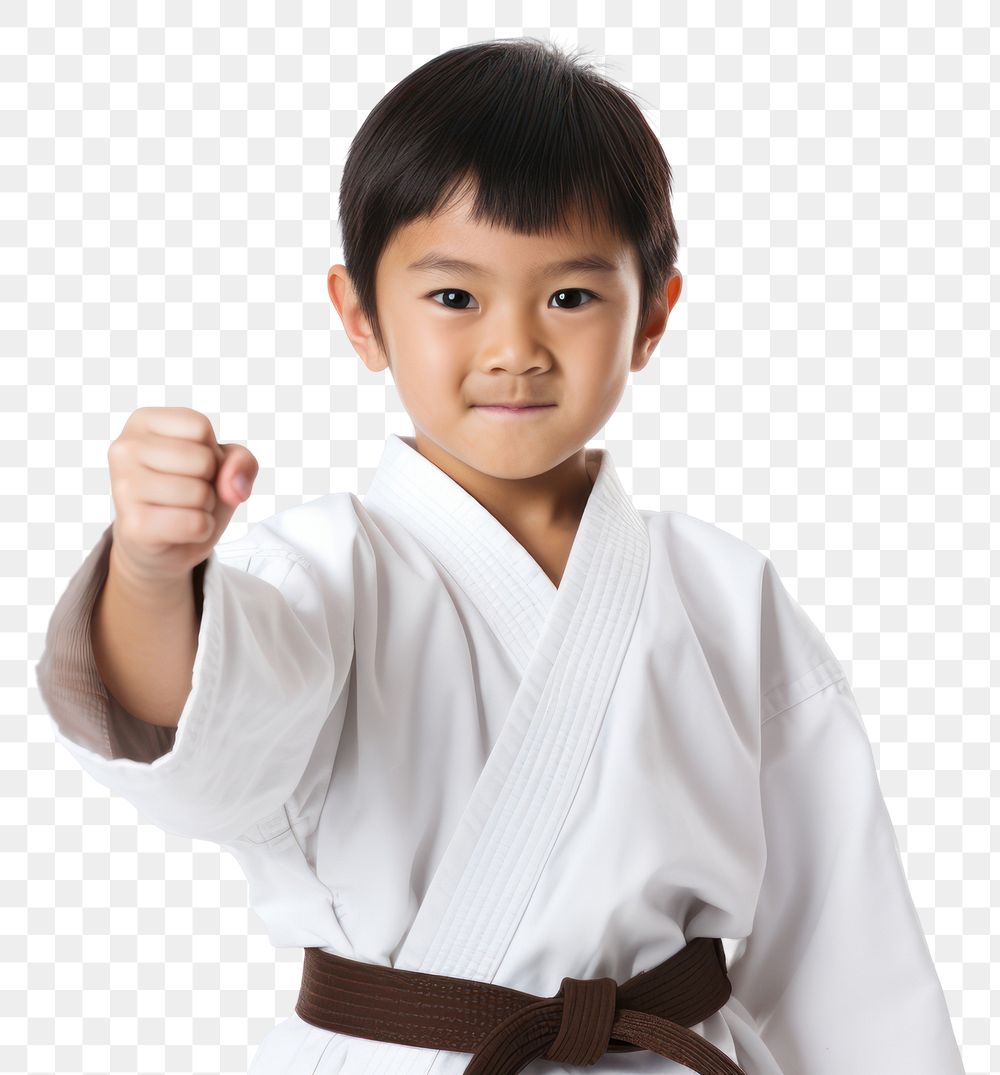 PNG Asian kid karate sports child. AI generated Image by rawpixel.