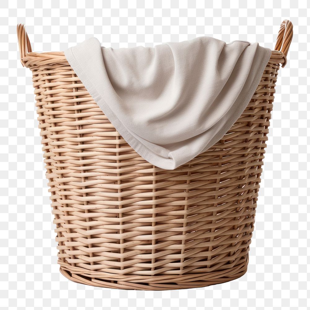 PNG Basket linen container laundry. AI generated Image by rawpixel.