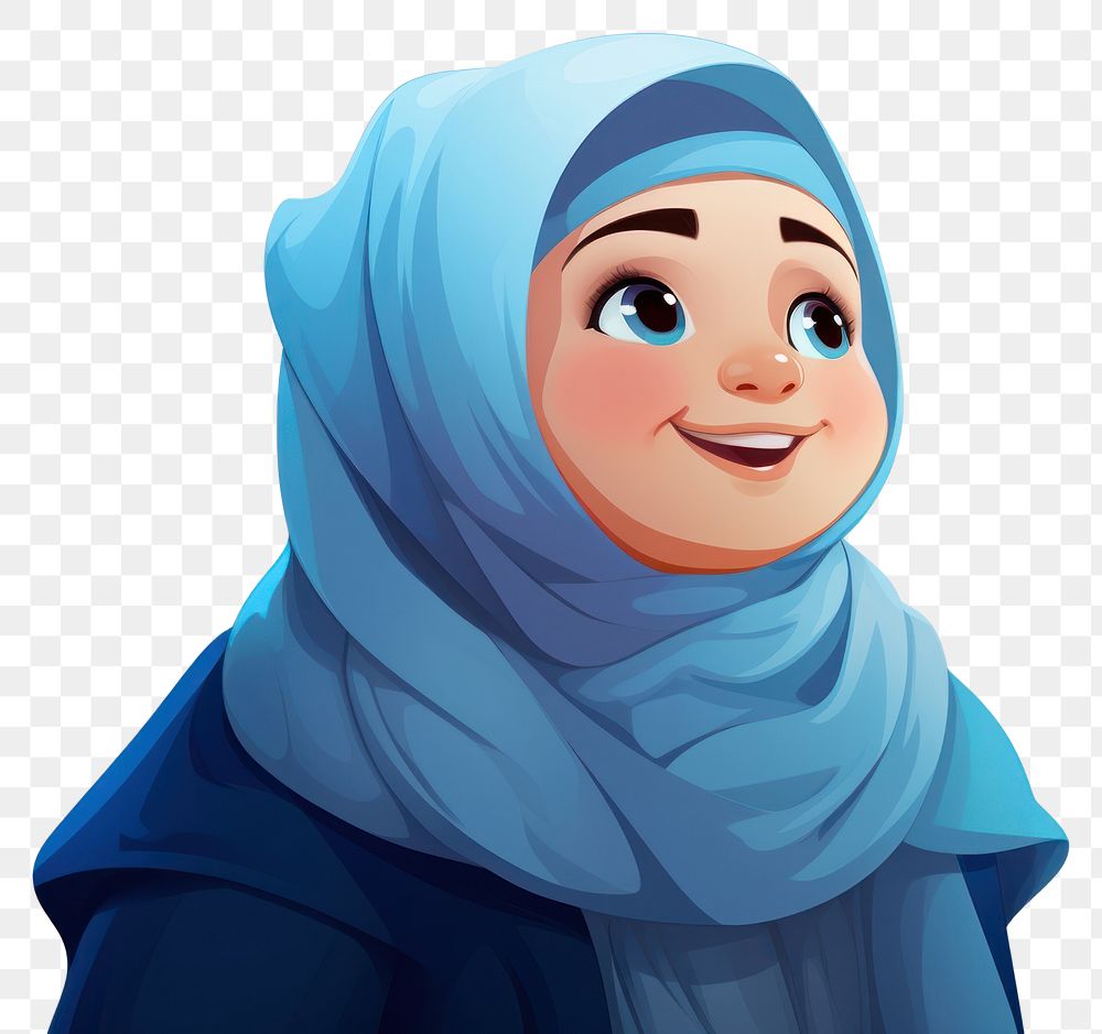 PNG Chubby muslim girl adult technology headscarf. AI generated Image by rawpixel.
