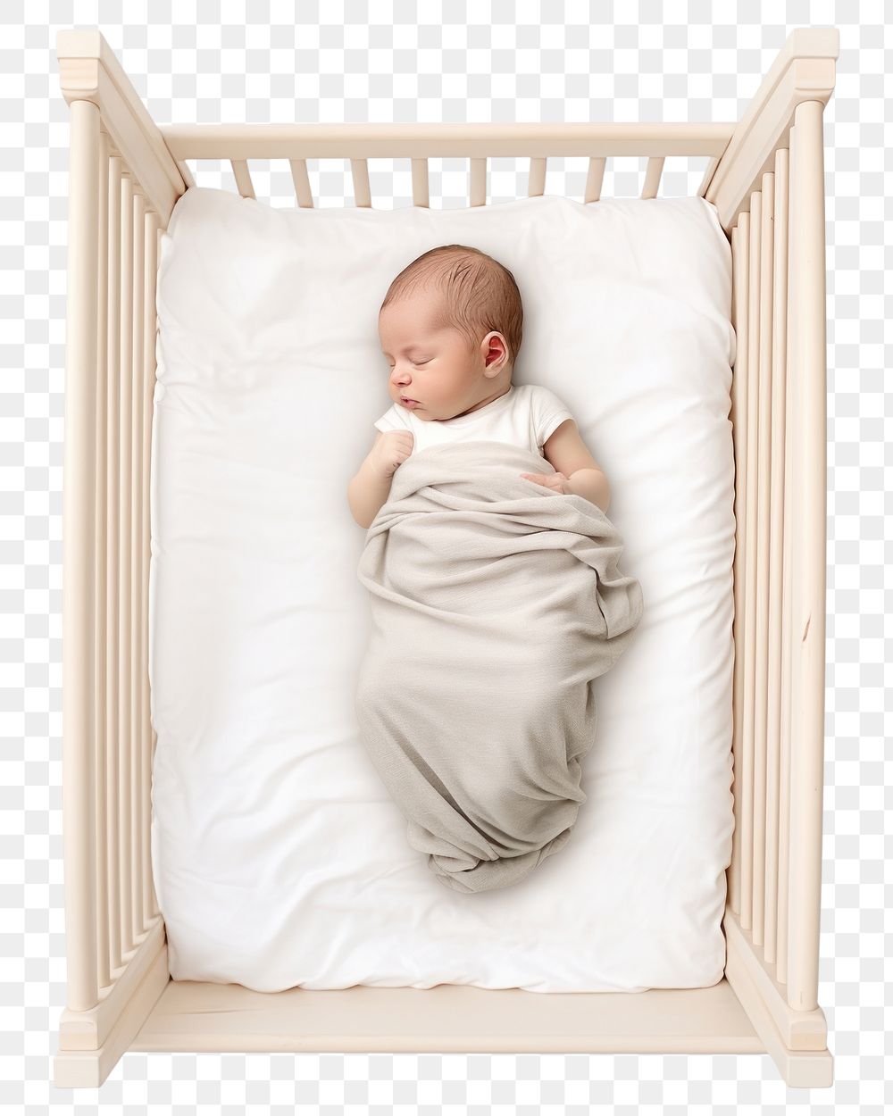 PNG Baby crib furniture sleeping. AI generated Image by rawpixel.