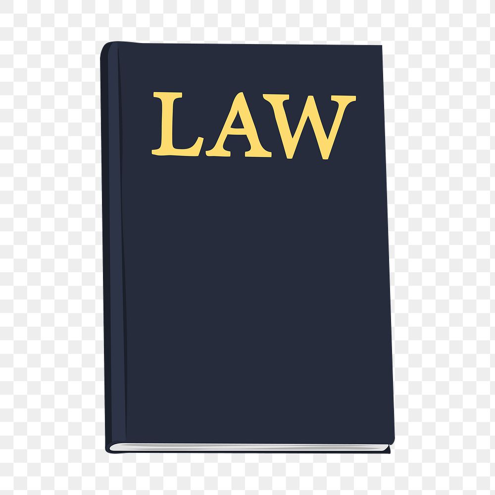 Law book png, aesthetic illustration, transparent background